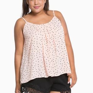 Torrid Peach Camisole with Hearts